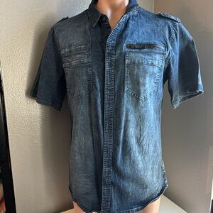 Men's Blue Denim Casual Shirt